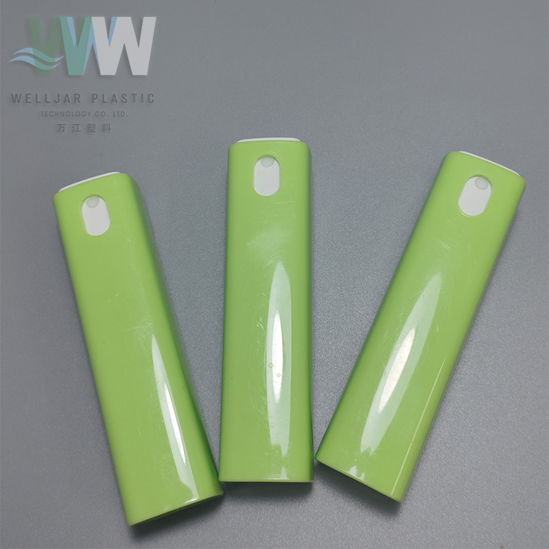 New Design Colorful 10ml 20ml Green Empty Refill Perfume Atomizer Glass Square Plastic Spray Breathing Mouth Refreshing Bottle