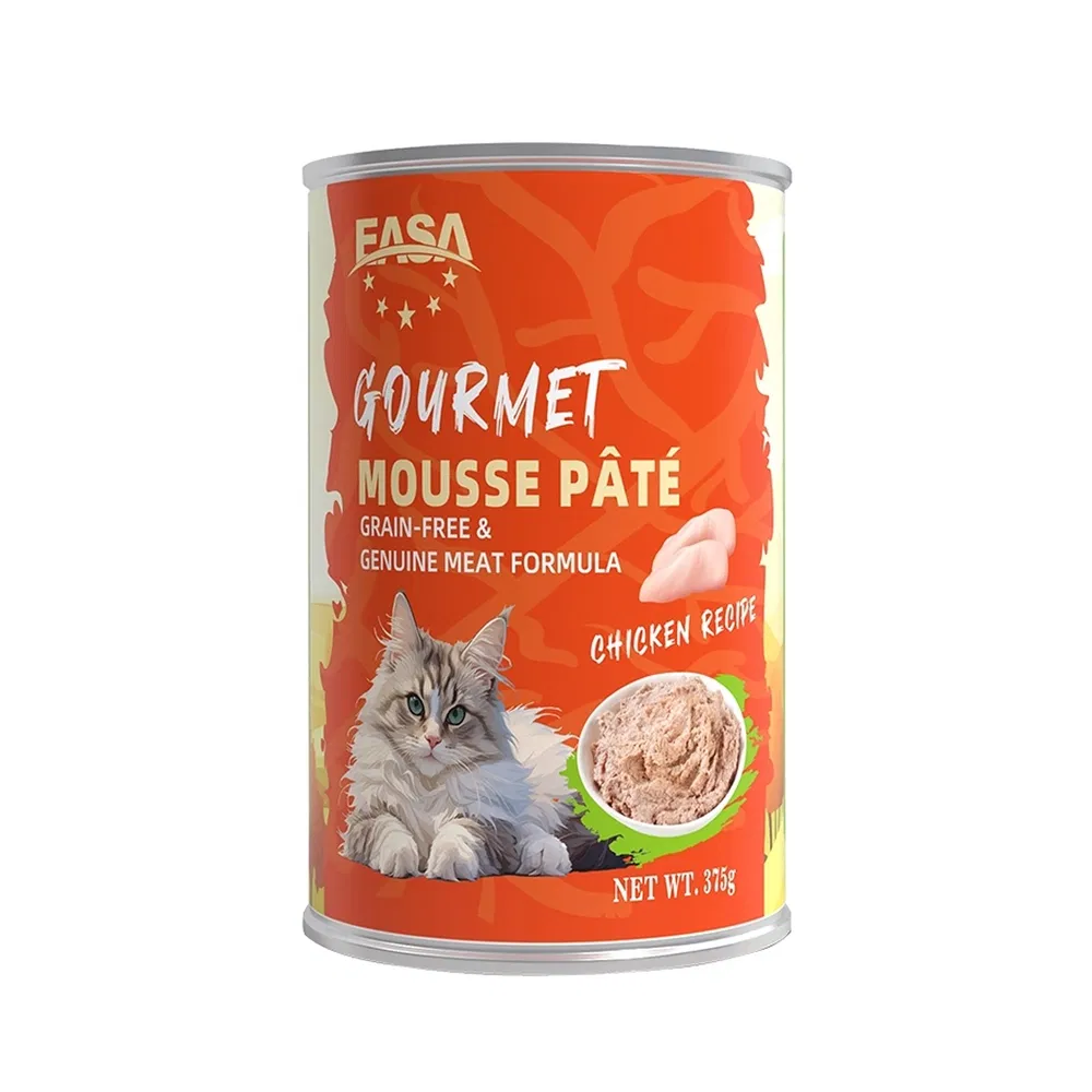 Recyclable Packaging Chicken Flavor Meat Pate Canned Pet Wet Food for Cat
