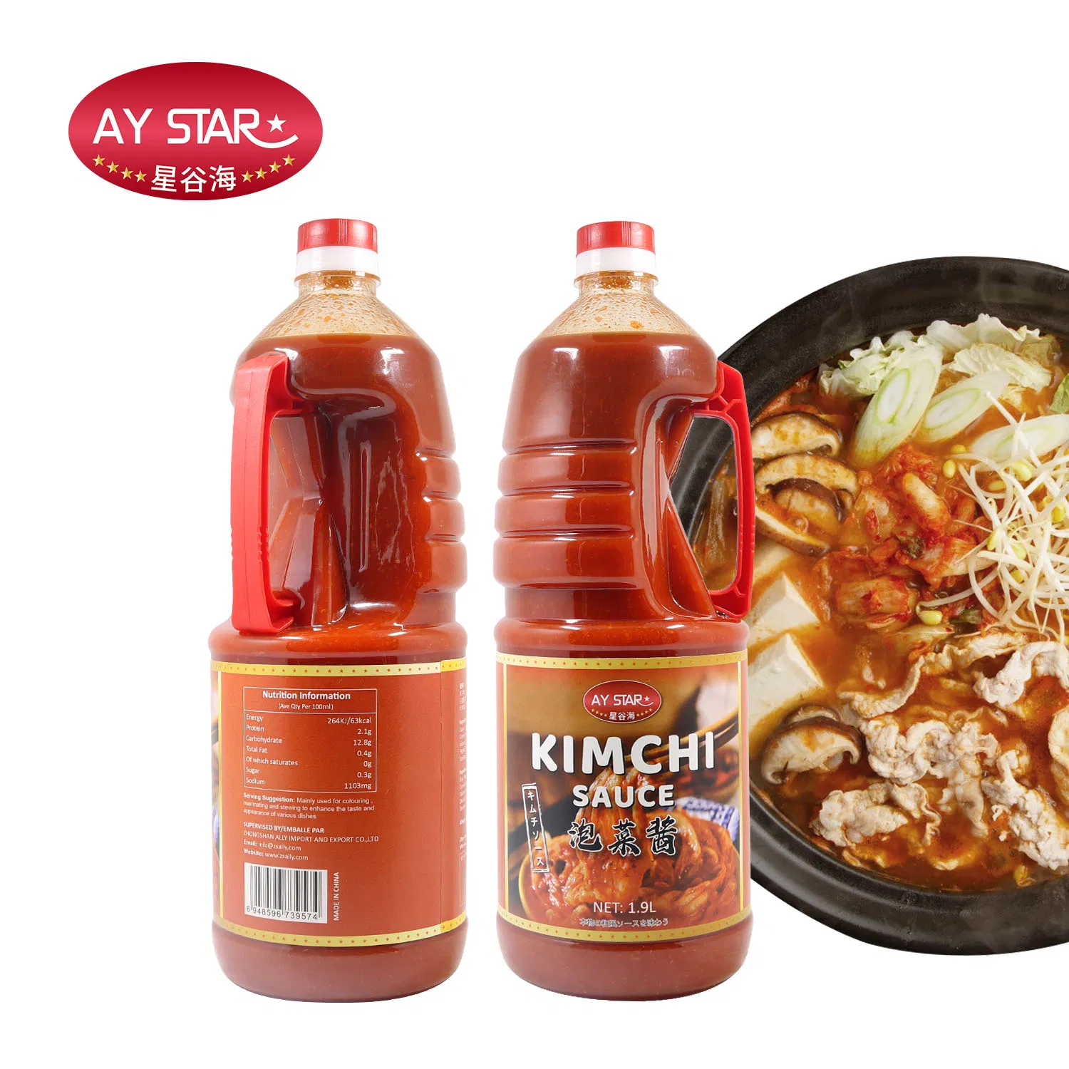 1.8 L Plastic Package Sauce Korean Flavor OEM Brand Kimchi Sauce