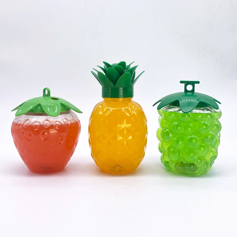 500ml BPA Free Fruit Pineapple Shaped Plastic Drinking Cup Drinking Water Bottle with Straw Lid