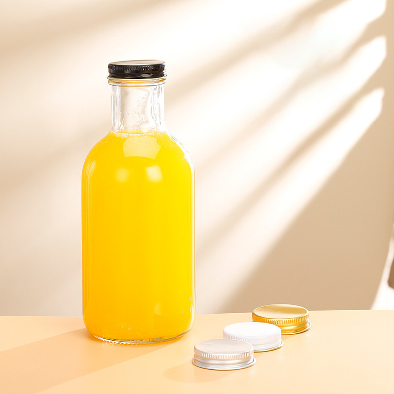 250ml 350ml 500ml Clear Glass Bottles with Cork or Plastic Lids Home Brewing Juice Seabuckthorn Bottle Container