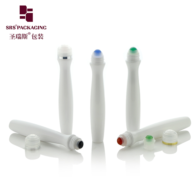 Empty 15ml PETG Eye Serum Roll On Bottle Travel Size Skin Care Plastic Bottle With Steel Roller Ball