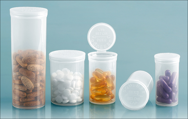 Wholesale Plastic 6 13 19 30 60 DRAM Pop Top Vials Plastic Pop Top Tube Lids Pots Squeeze Jars Container Vial Bottles