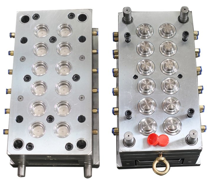 Hot Runner Flip Top Cap Mould with Cap Closing System in-Mold Closing for Cosmetic Bottle, Sanitizer Bottle, Injection Mould, Plastic Mold