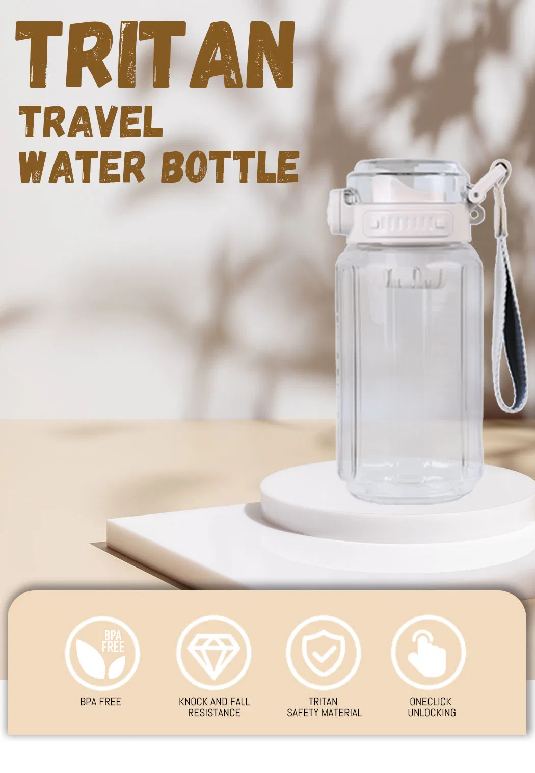 Plastic Water Bottle View 1