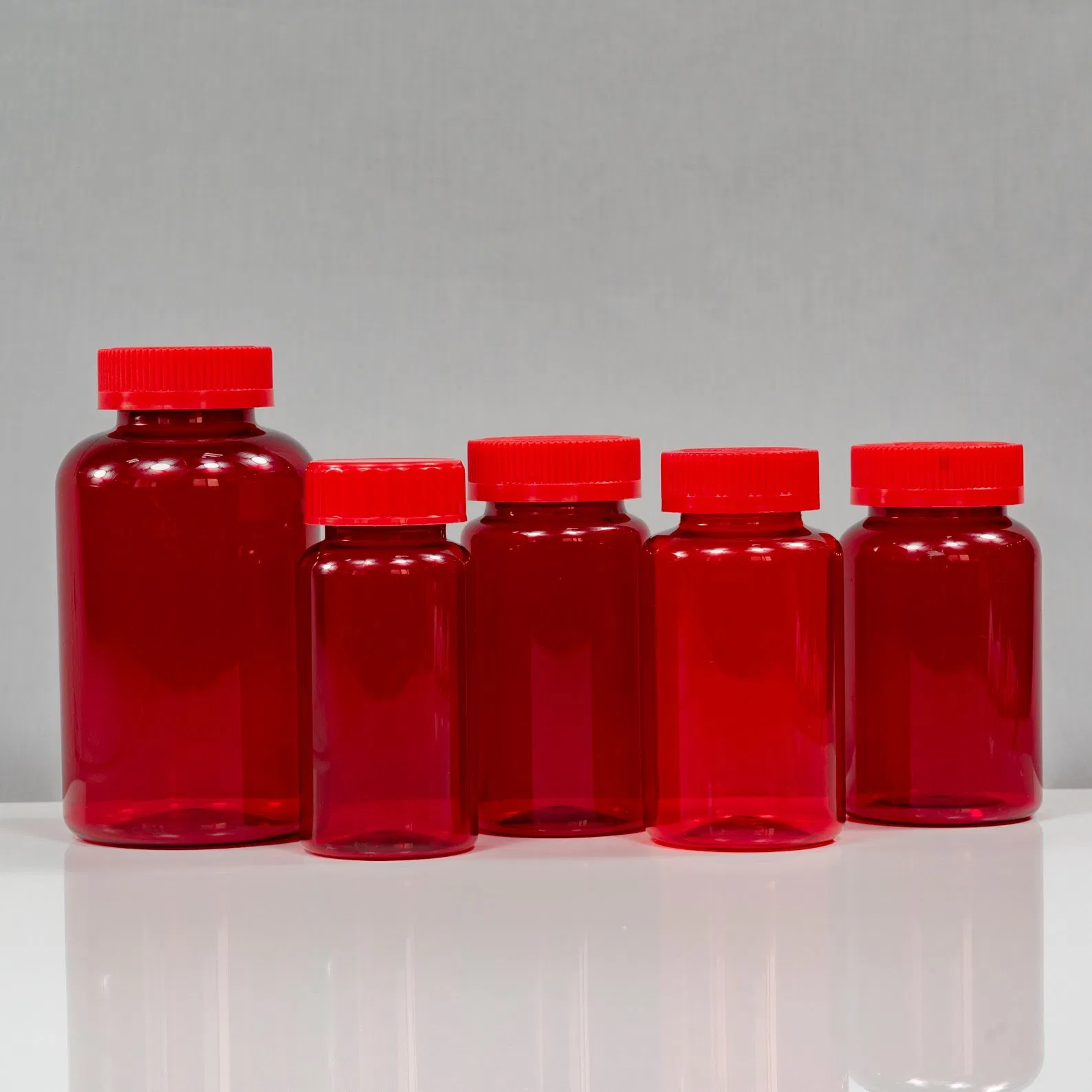 250ml Colored Pet Bottle for Food and Supplements Food-Grade Plastic Container for Capsules, Candy, Vitamins, and Herbal Products, Wide Mouth Recyclable Jar