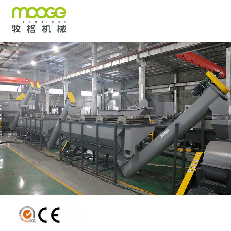 500-6000 kg/h Waste Food Bottle Grade PET Plastic Bottle Crushing Washing Recycling Line Machine