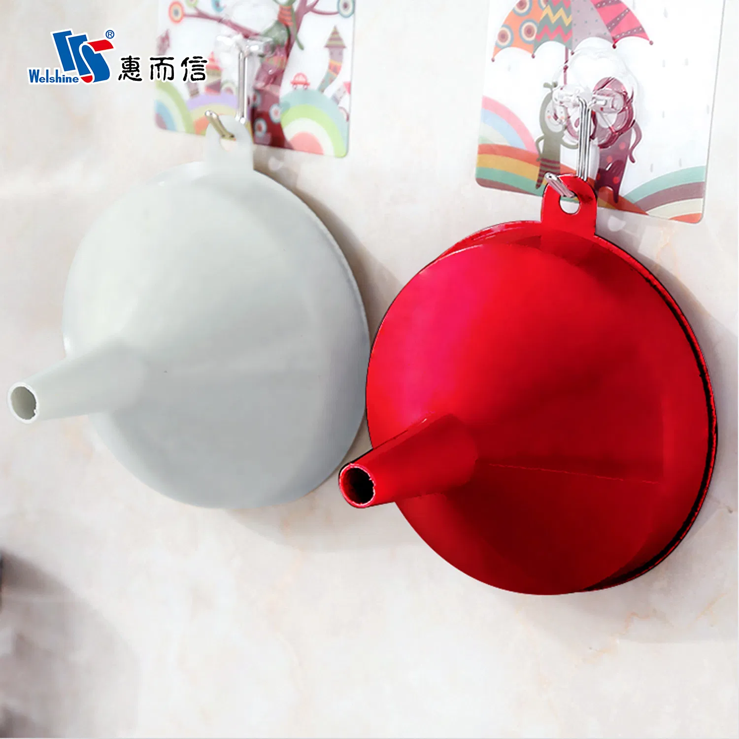 Food Grade Plastic Funnel Portable Oil Food Jar with Wide Mouth Funnel