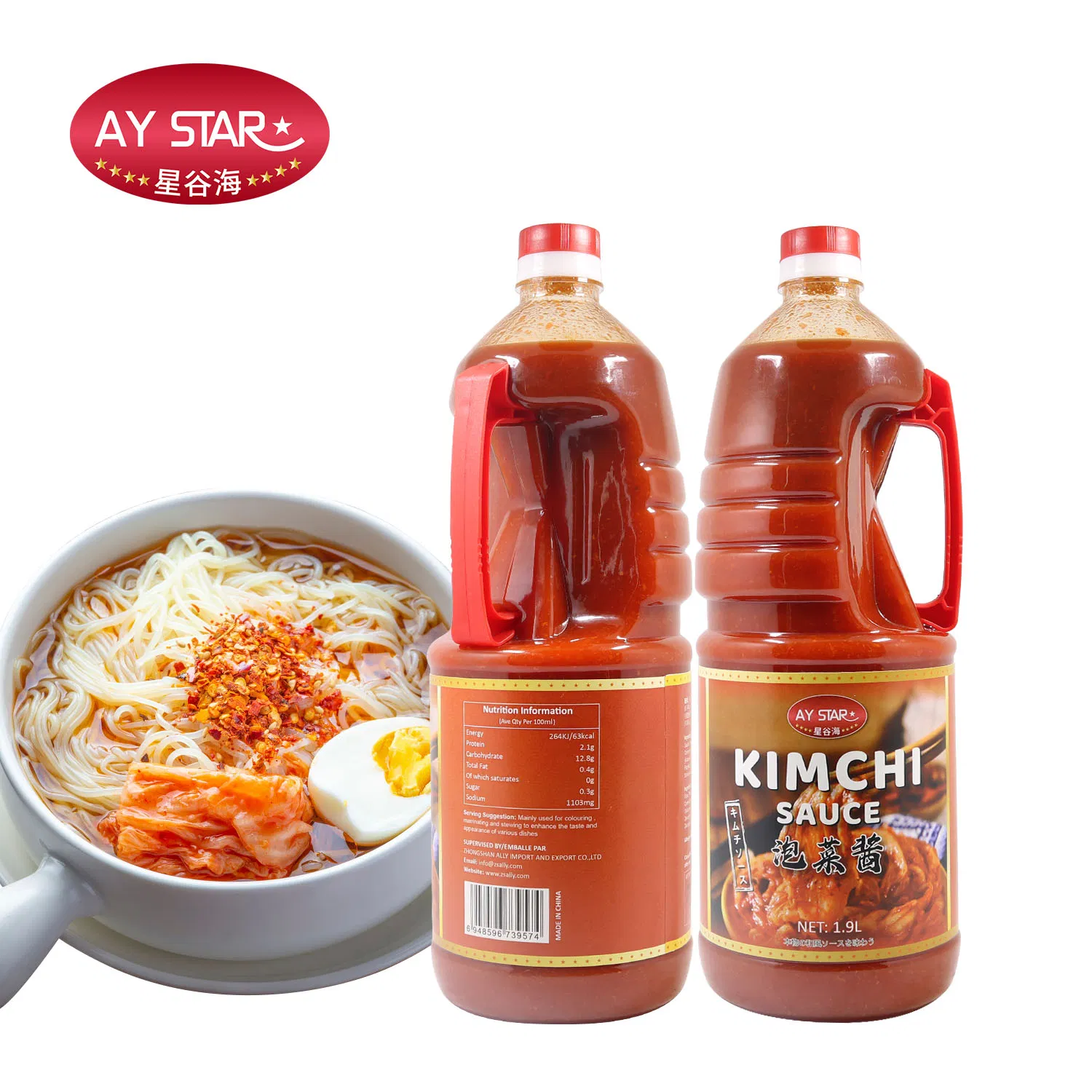 1.8 L Plastic Package Sauce Korean Flavor OEM Brand Kimchi Sauce