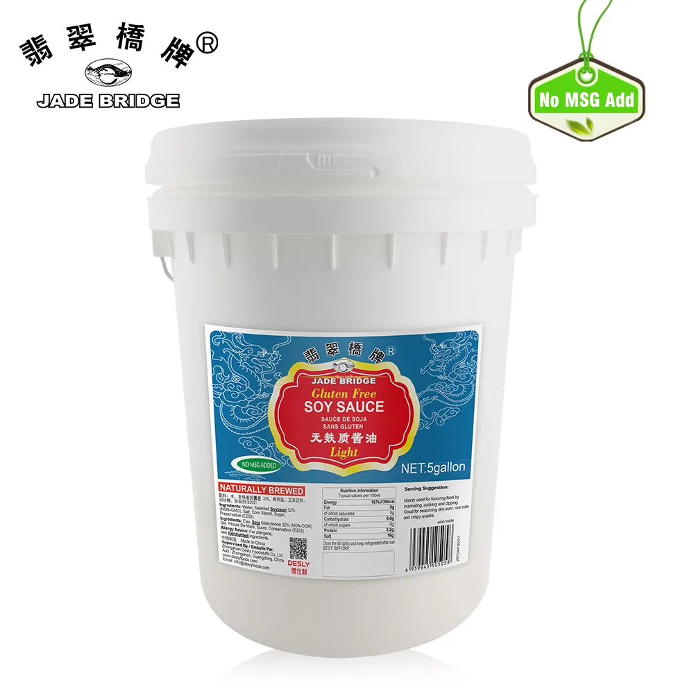 Chinese Premium Condiments Manufacturer Authentic Taste 500 Ml Plastic Bottle Jade Bridge No Msg Light Soy Sauce
