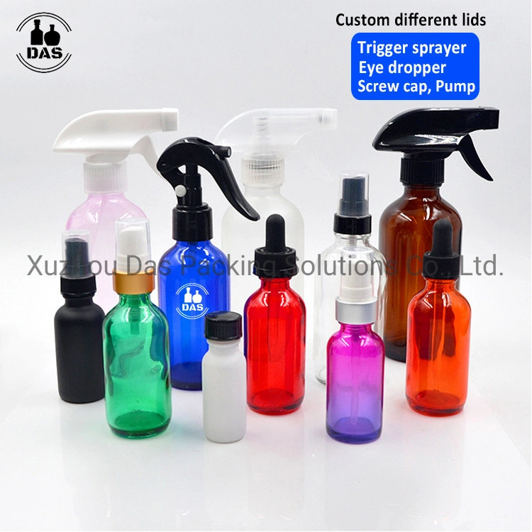 15ml 30ml 60ml 120ml 250ml Pharmaceutical Amber Blue Green Clear Glass Boston Round Beverage Bottle