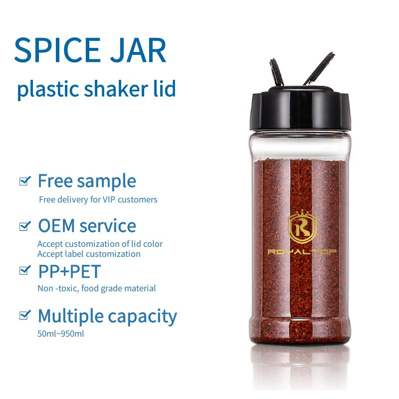 Wholesale Packaging Container 3oz 5oz 7oz 8oz Spice Jar Plastic Seasoning Bottle with Shaker Lid