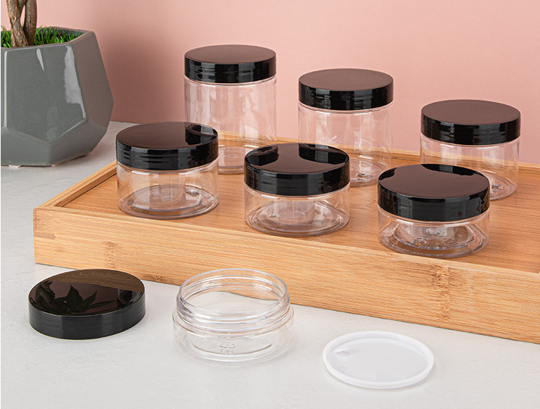 50g 80g 100g 120g 200g 250g Wide Mouth Food Grade Peanut Butter Pet Transparent Plastic Jars with Lids for Food Packaging