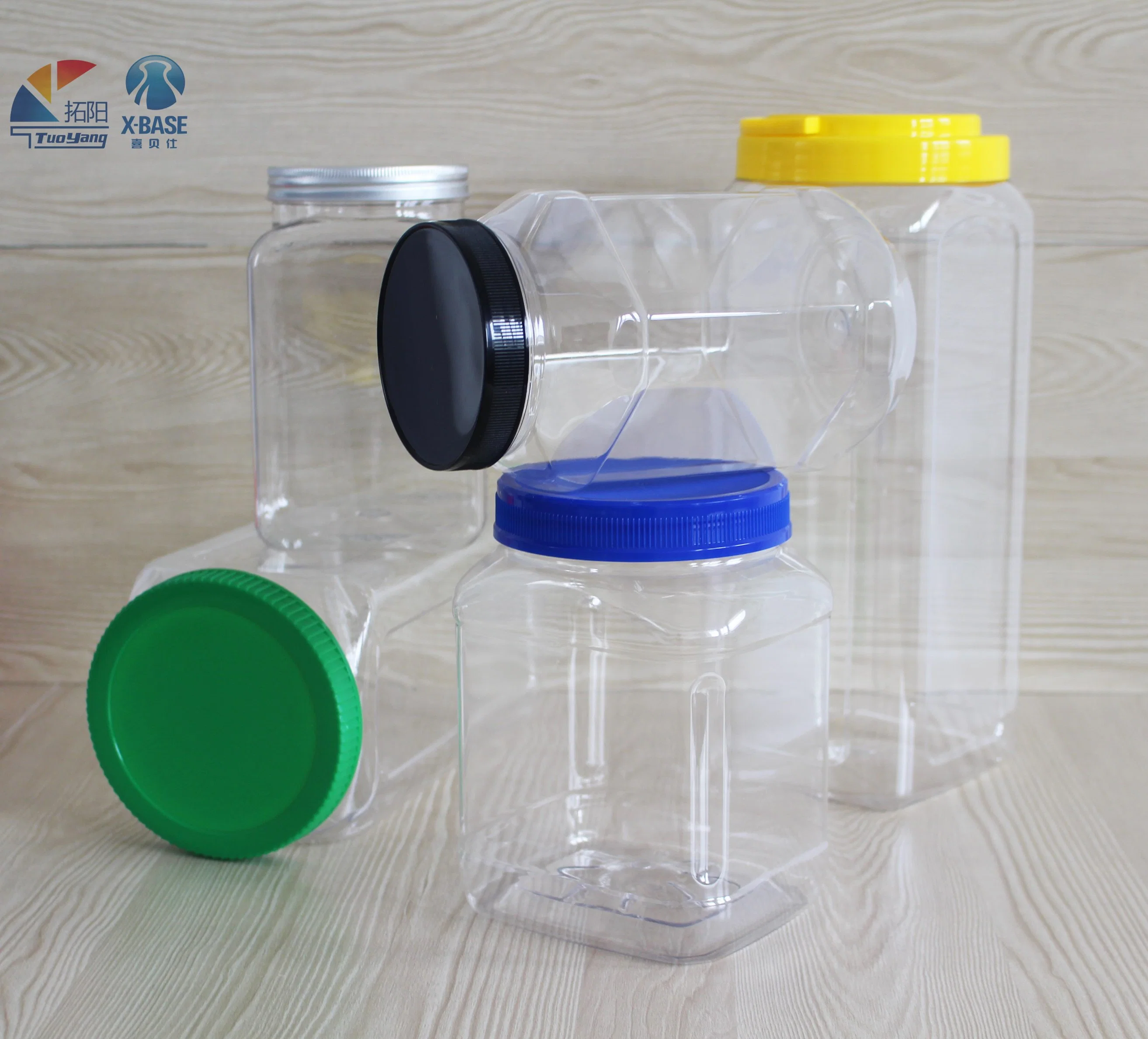 Transparent Pet Plastic Bottle Food Grade Packaging Container Custom Capacity Jar