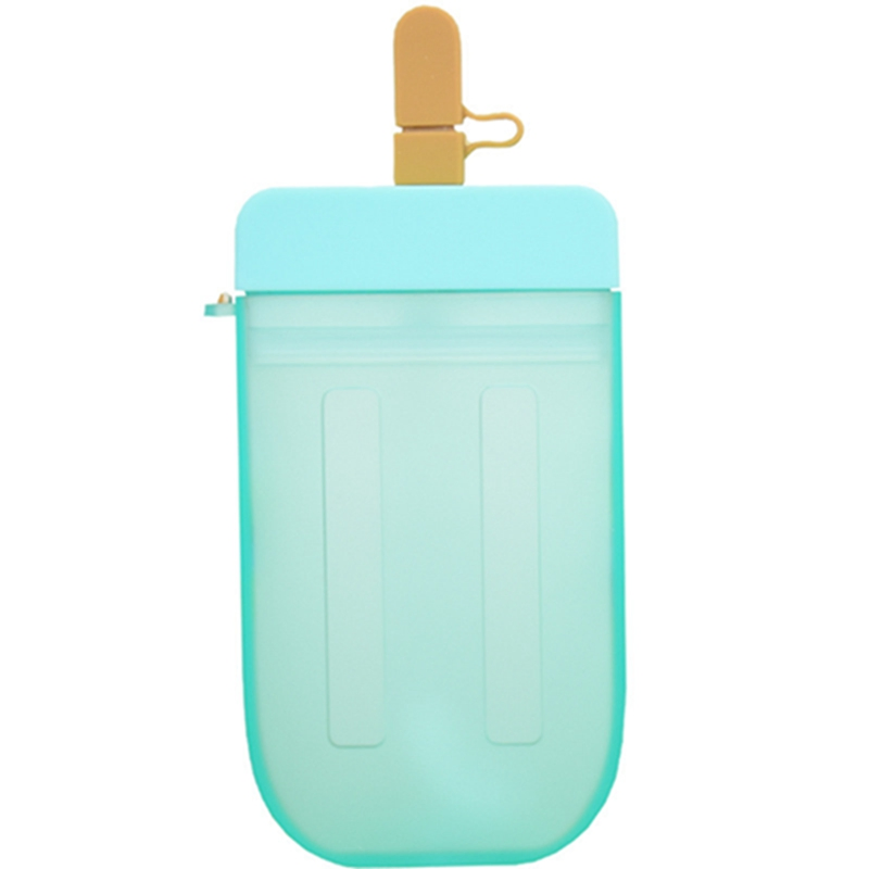 300ml Ice Cream Kids BPA Free Plastic Water Bottle with Rope Straw