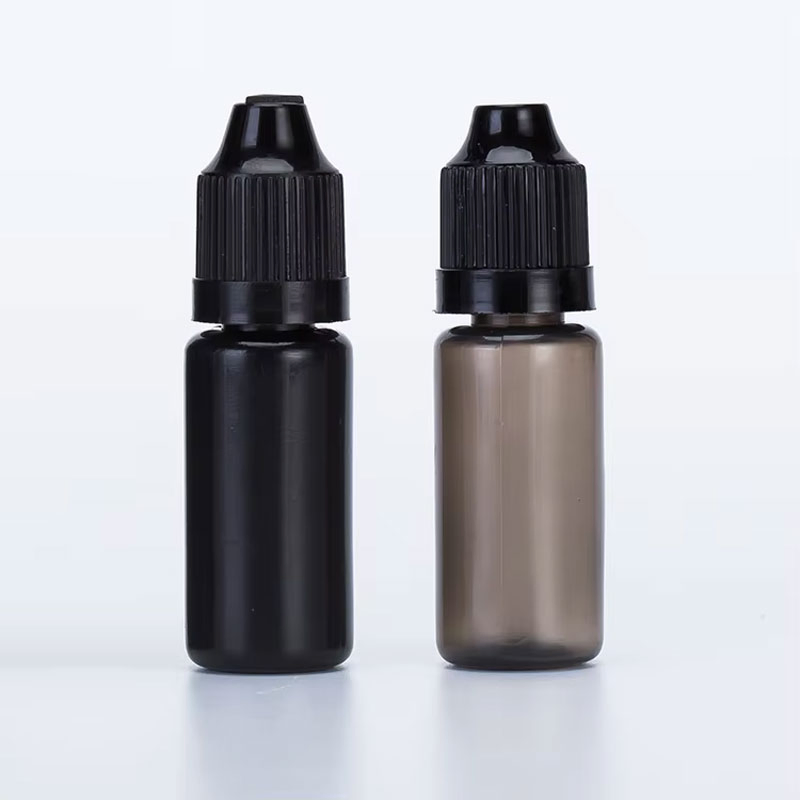 10ml Black Liquid Bottle Plastic Squeezable Empty Refill Light-Proof Bottle for Oil