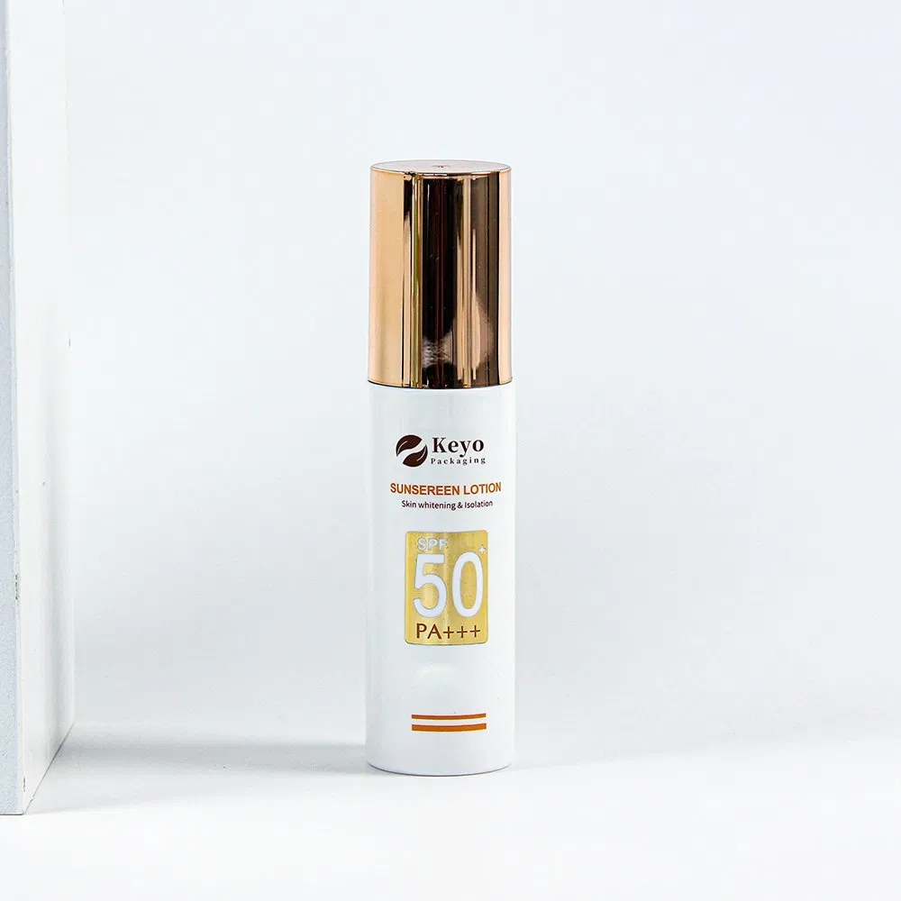 50ml 60ml 80ml Cosmetic Packaging Pet Round Plastic SPF Cream Lotion Serum Bottle Empty Spray Pump Plastic Bottles