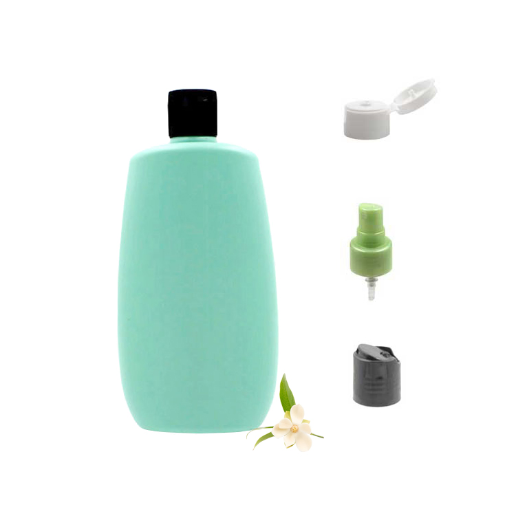90ml 120ml 220ml 300ml HDPE Oval Oblate Lotion Sun Screen Cream Tanning Oil Plastic Bottle with Flip Top Cap