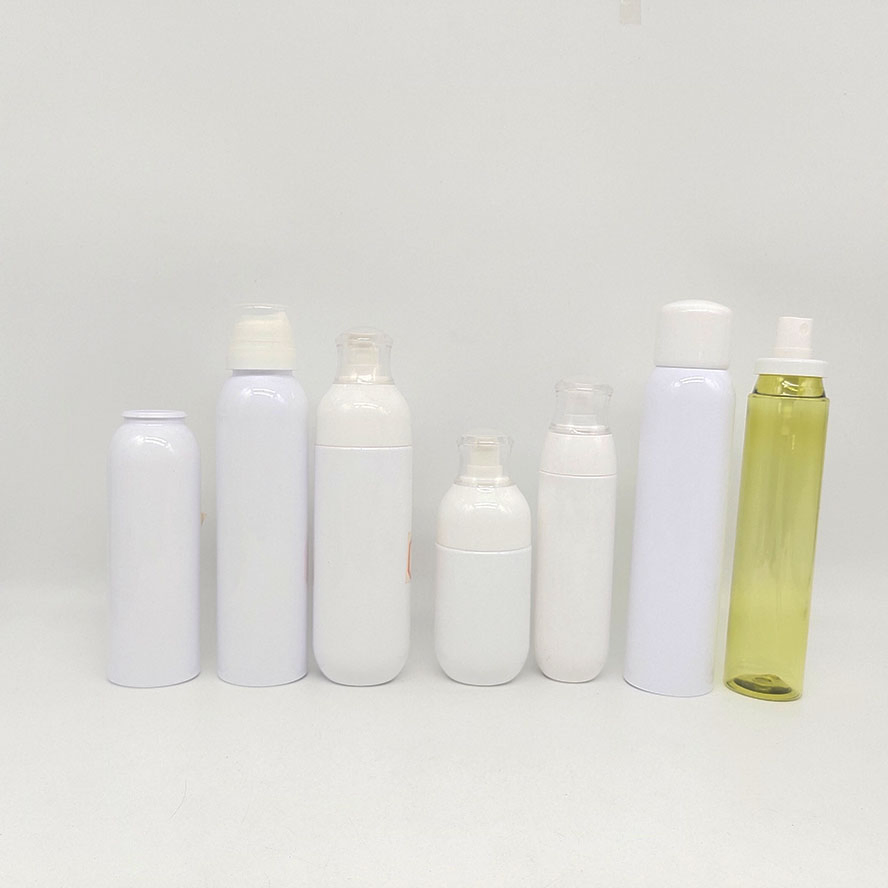 Empty Plastic Pet and PETG Round Cosmetic Packaging Lotion /Hair Spray Bottle