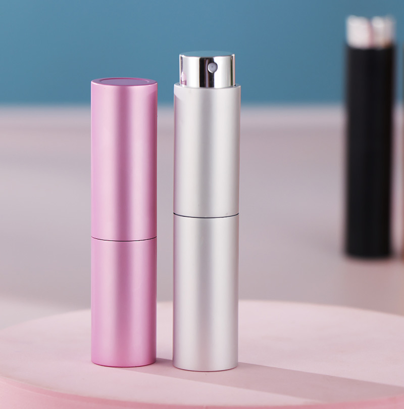 Empty 8ml 10ml Fashion Travel Round Aluminum Refill Perfume Atomizer Bottle Spray Portable