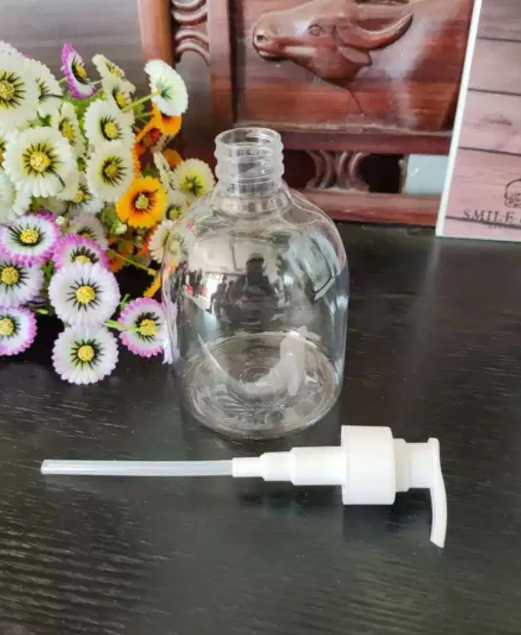 500ml Plastic Liquid Colored Bottle with Blue Push Spray, Perfume Spray Bottle/Laundry Detergent Bottles/Disinfectant Bottle