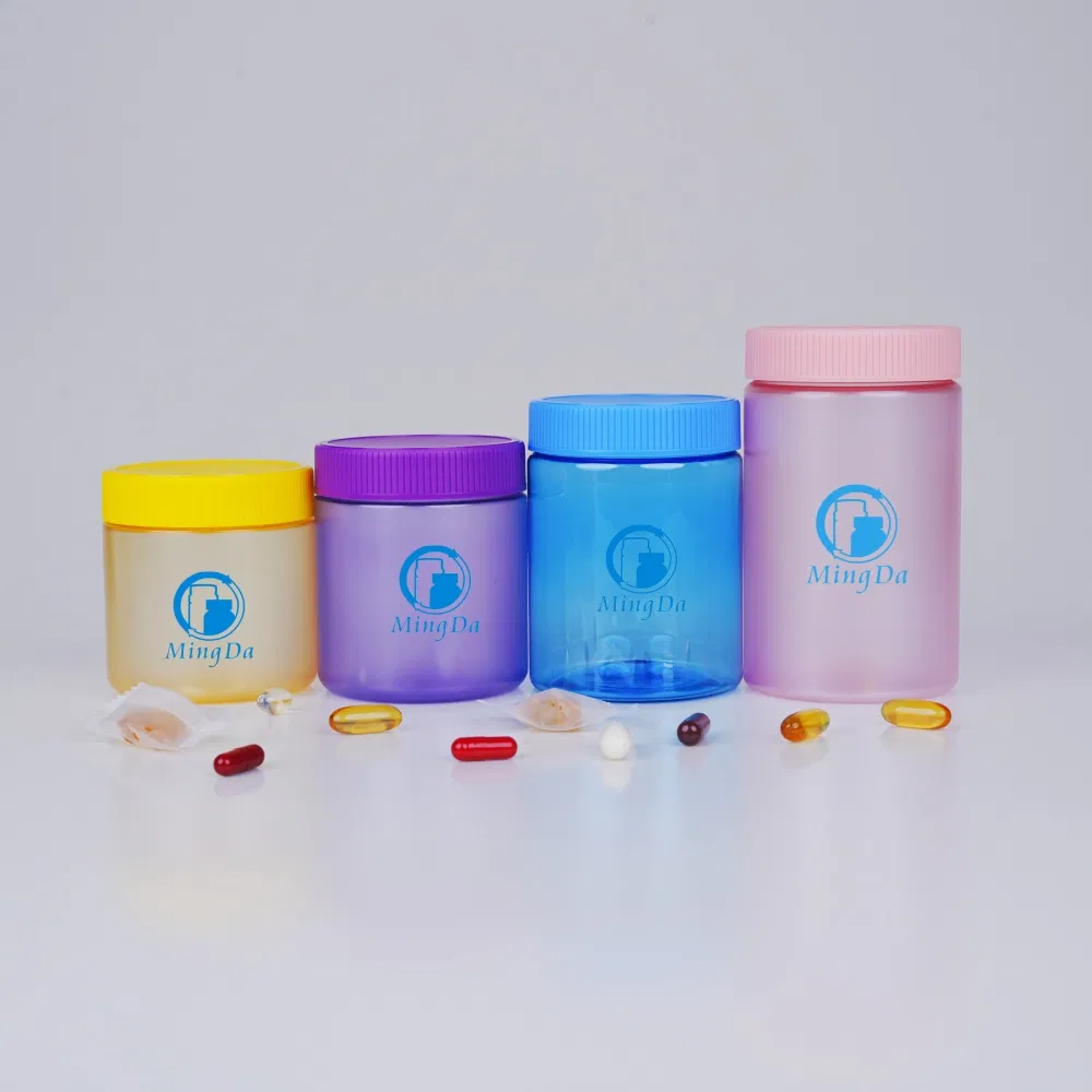 380ml Pet Bottle Wide Mouth Transparent Color Jars for Food Packaging