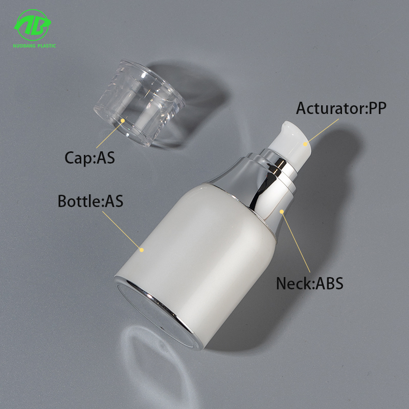 High Quality Plastic Airless Pump Bottle for Skincare Cosmetic Packaging
