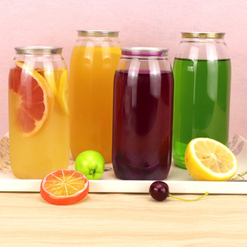 Beverage Pet Can Plastic Juice Milk Tea Lemon Soft Drink Can 330ml with Aluminium Easy Open Ends