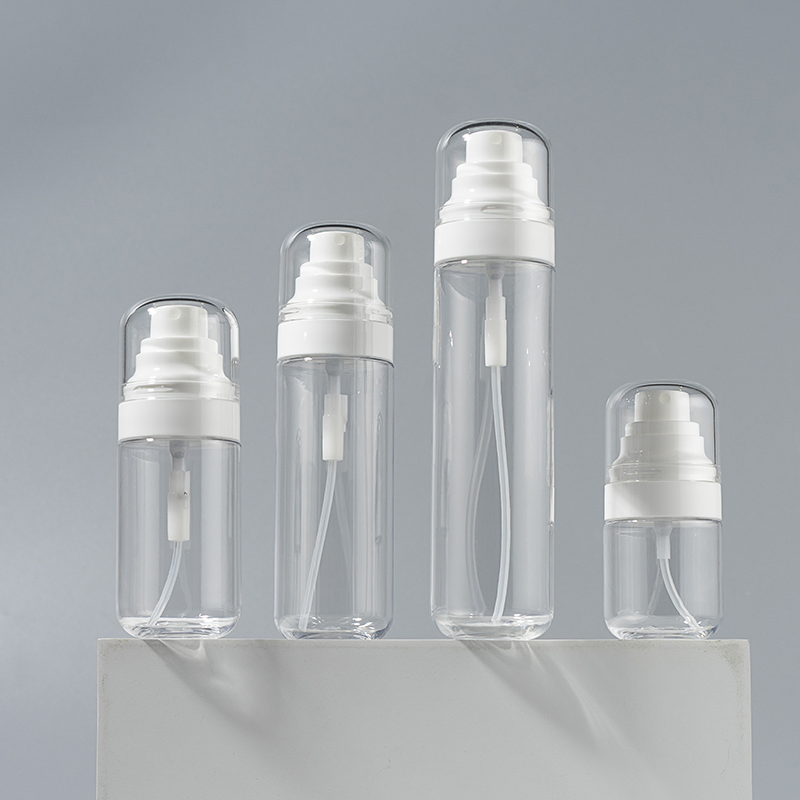 Factory OEM ODM Plastic Spray Bottle Set with 360° Mist Spraeyr Pump Cosemtic Packaging for Setting Spray