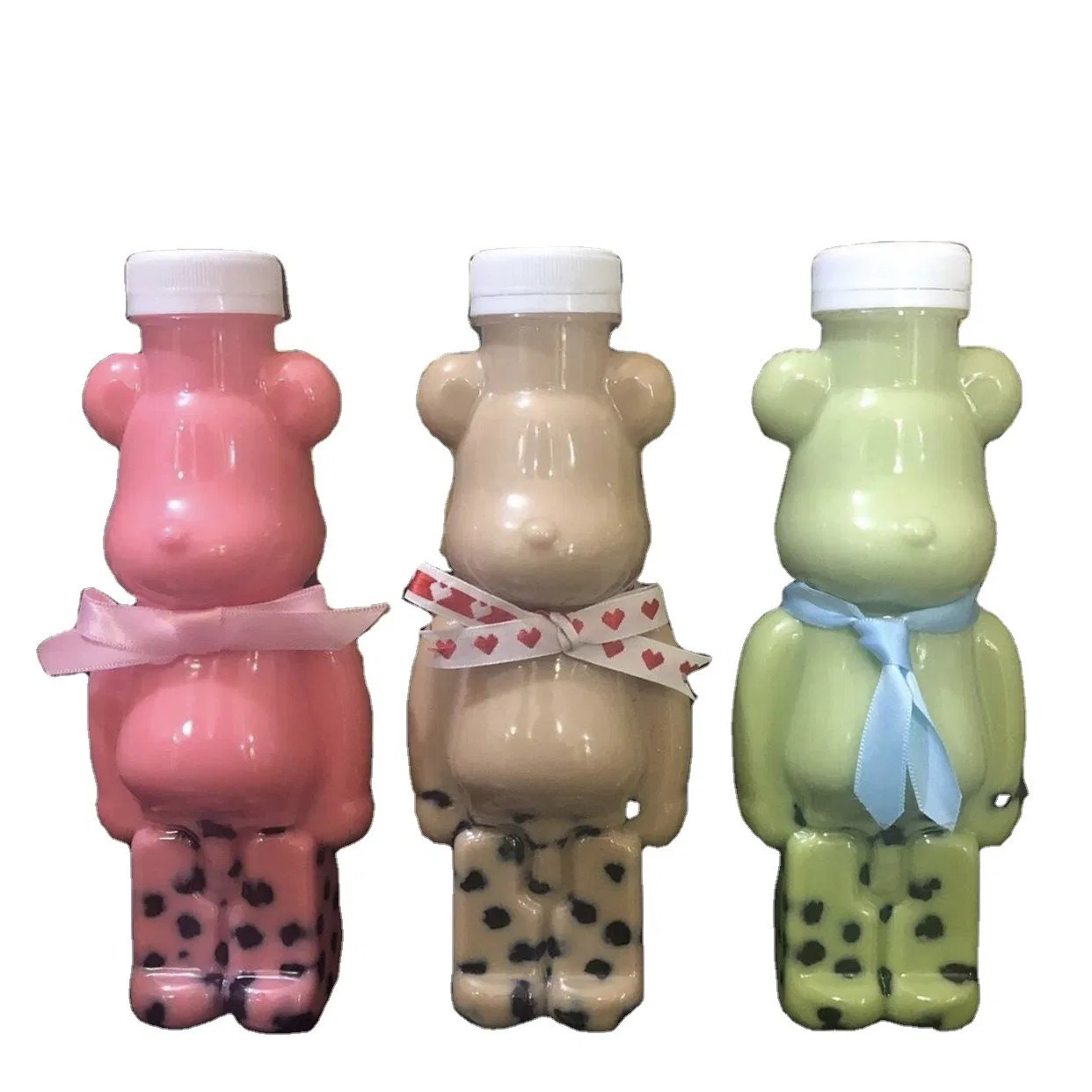 Wholesale 500ml Bear Shaped Disposable Plastic Bottle for Beverage