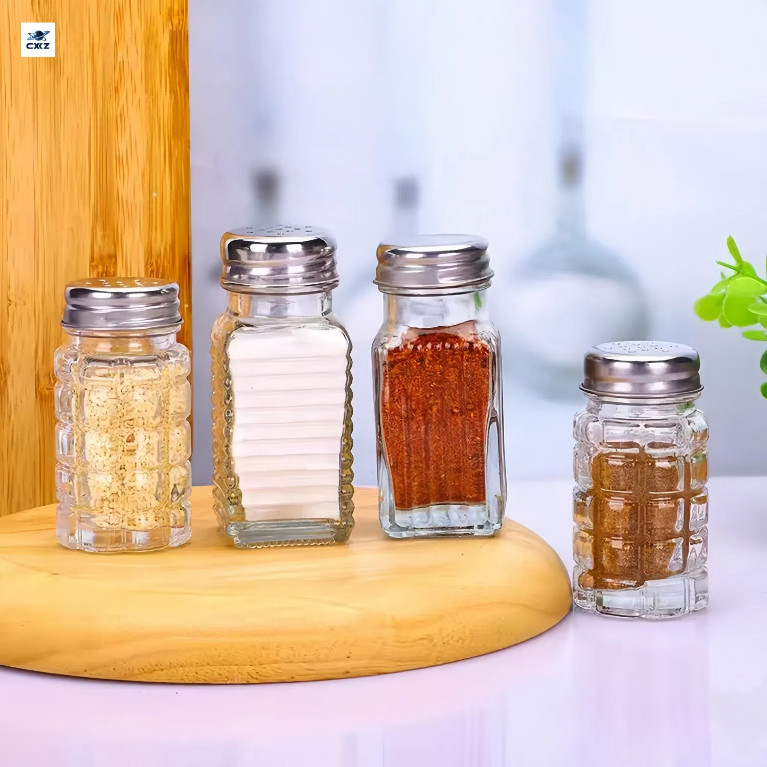 Hot Sale Pet Empty Plastic Seasoning Bottles Spice Shaker Powder Containers Pepper Salt Jar with Flapper Cap