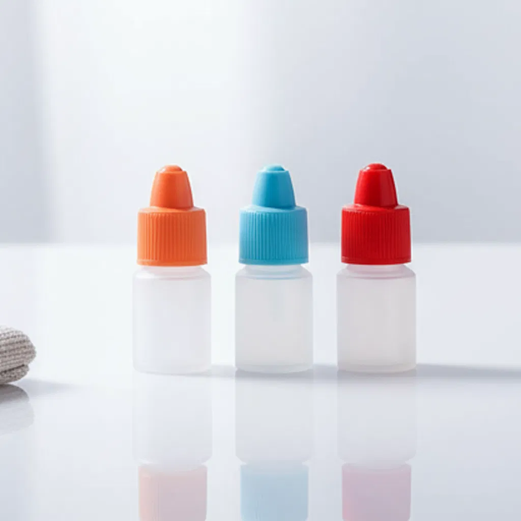 5ml Disposable Eye Drop Bottle Custom Translucent Plastic PE Squeeze Oil Dropper Bottle