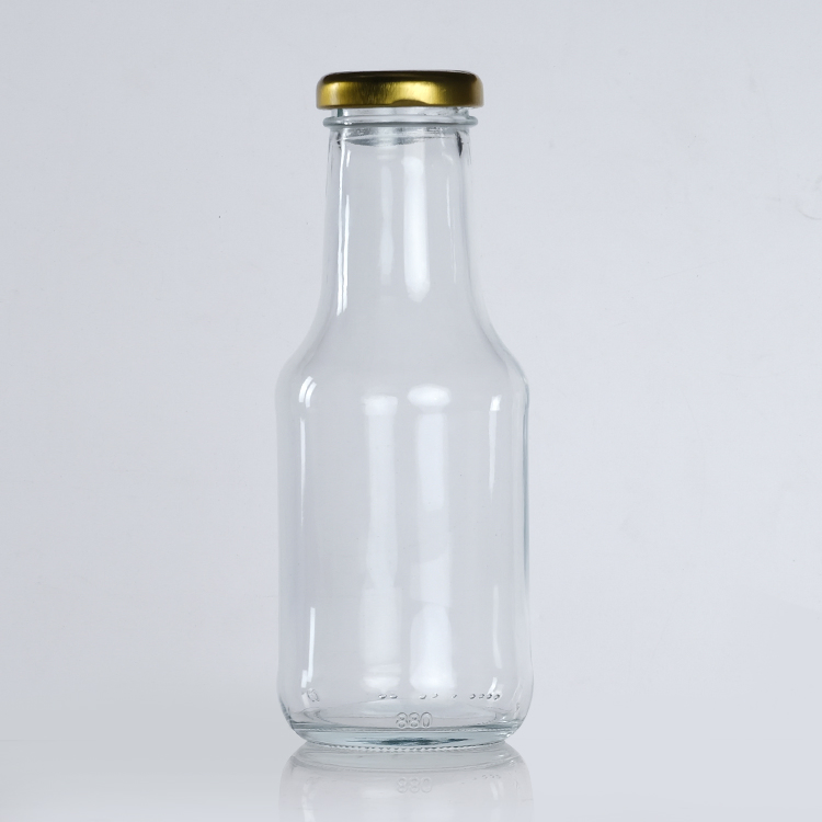 Wholesale Clear Glass Beverage Bottles with Lids for Juice Packaging
