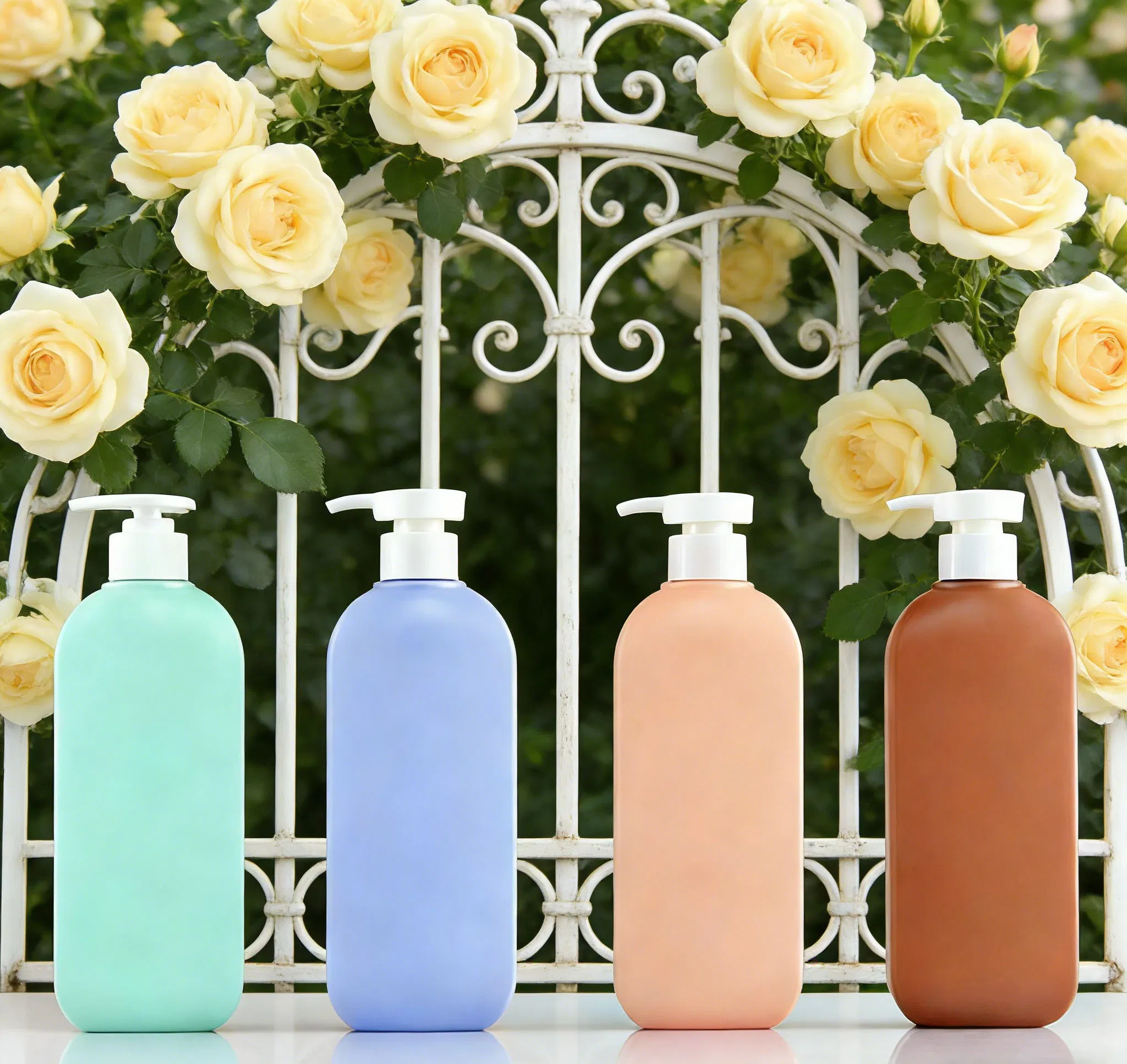 300/500/750ml Cosmetic Packaging Travel Size Containers Reusable Refillable HDPE Plastic Bottle