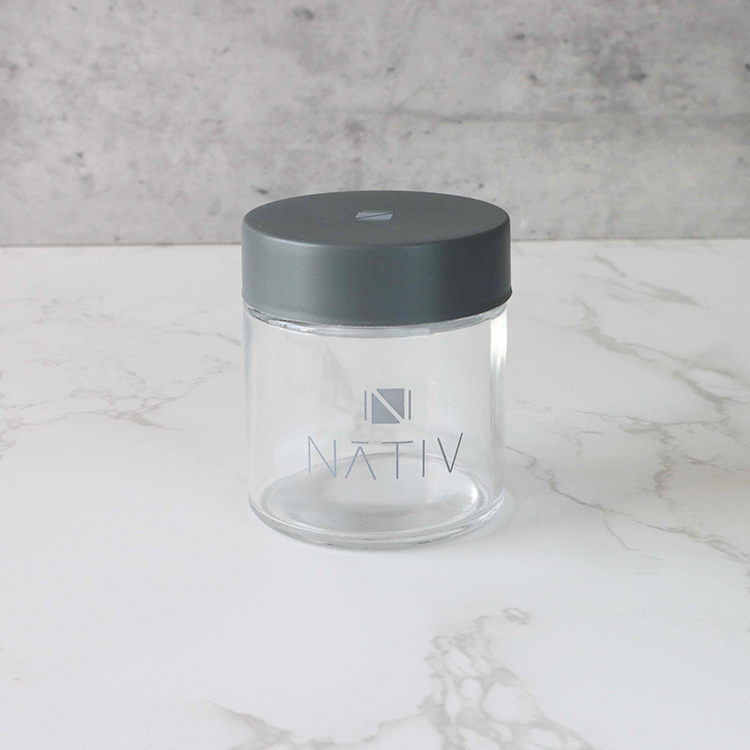 Clear Glass Child Proof Resistant Lids Straight Sided Dry Flower Packaging Cream Lotions Storage Oil Cosmetics Child Safe Jar Bottle