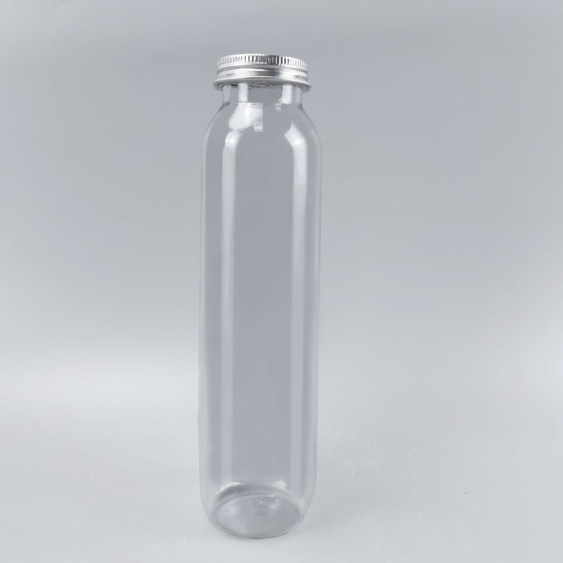 Direct-Sale 300ml Clear Pet Plastic Juice Packaging Bottles with Aluminum Cap