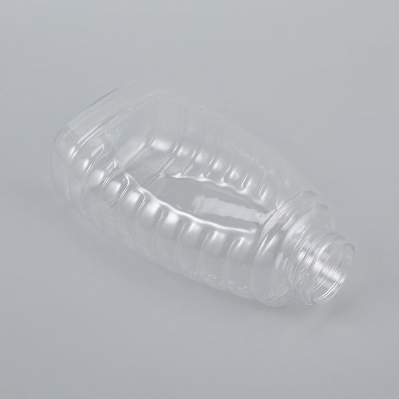 Empty Transparent Honey Jar Ketchup BBQ Sauce Bottles 375ml 500ml 750ml Plastic Squeeze Pet Bottle with Lid