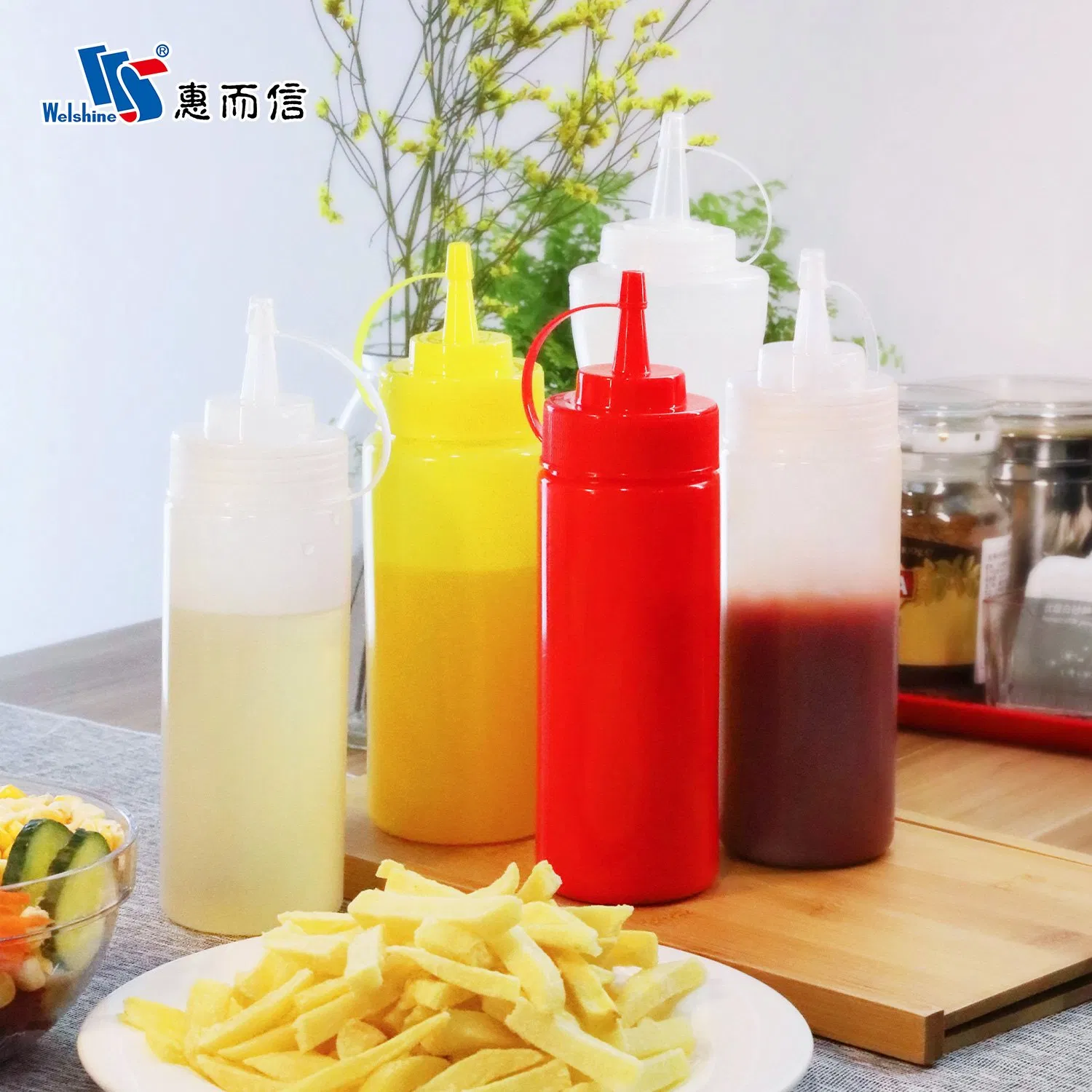 Kitchen Accessories Plastic Food Storage Container Soft Squeeze Sauce Dispenser Bottles