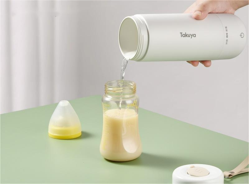 Food-Grade Plastic &amp; Stainless Steel Boiler Portable Travel Heat up Coffee Cup Water Bottle Leak-Proof Fast Heating Durable