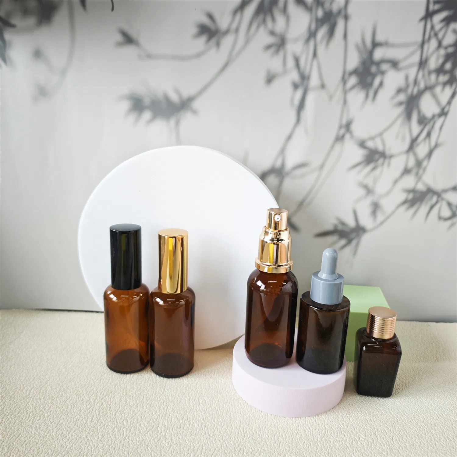 50g/100g/100ml/200ml Domestic Essential Oil Bottle with Taiwan Narrow Spray - Lotion Head Cosmetic Plastic Bottle