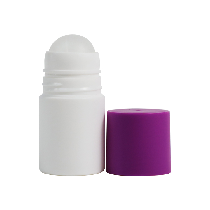 Refillable 30ml 50ml 75mlpp Plastic Round Lid Flat Lid Deodorant Plastic Tube Empty Roll on Cosmetic Bottle