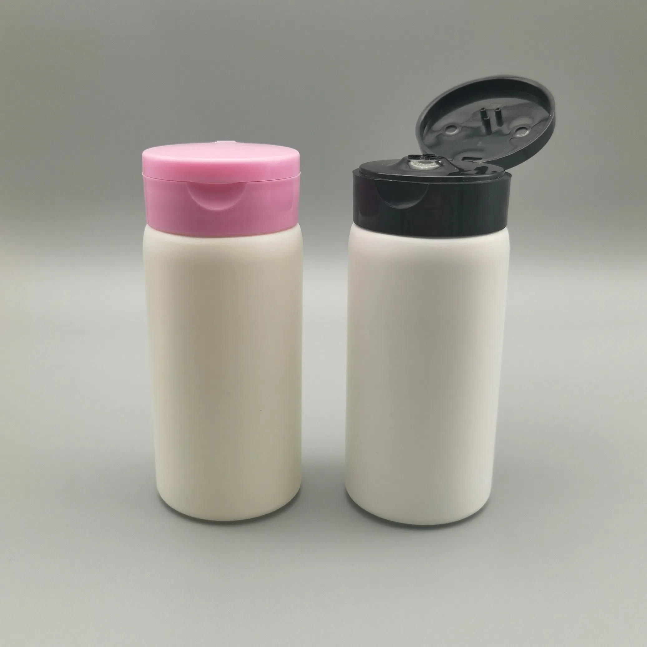 120ml HDPE Plastic Powder Bottle Three Holes Sifter Flip Top Cap Baby Talcum Powder Dry Powder Bottle