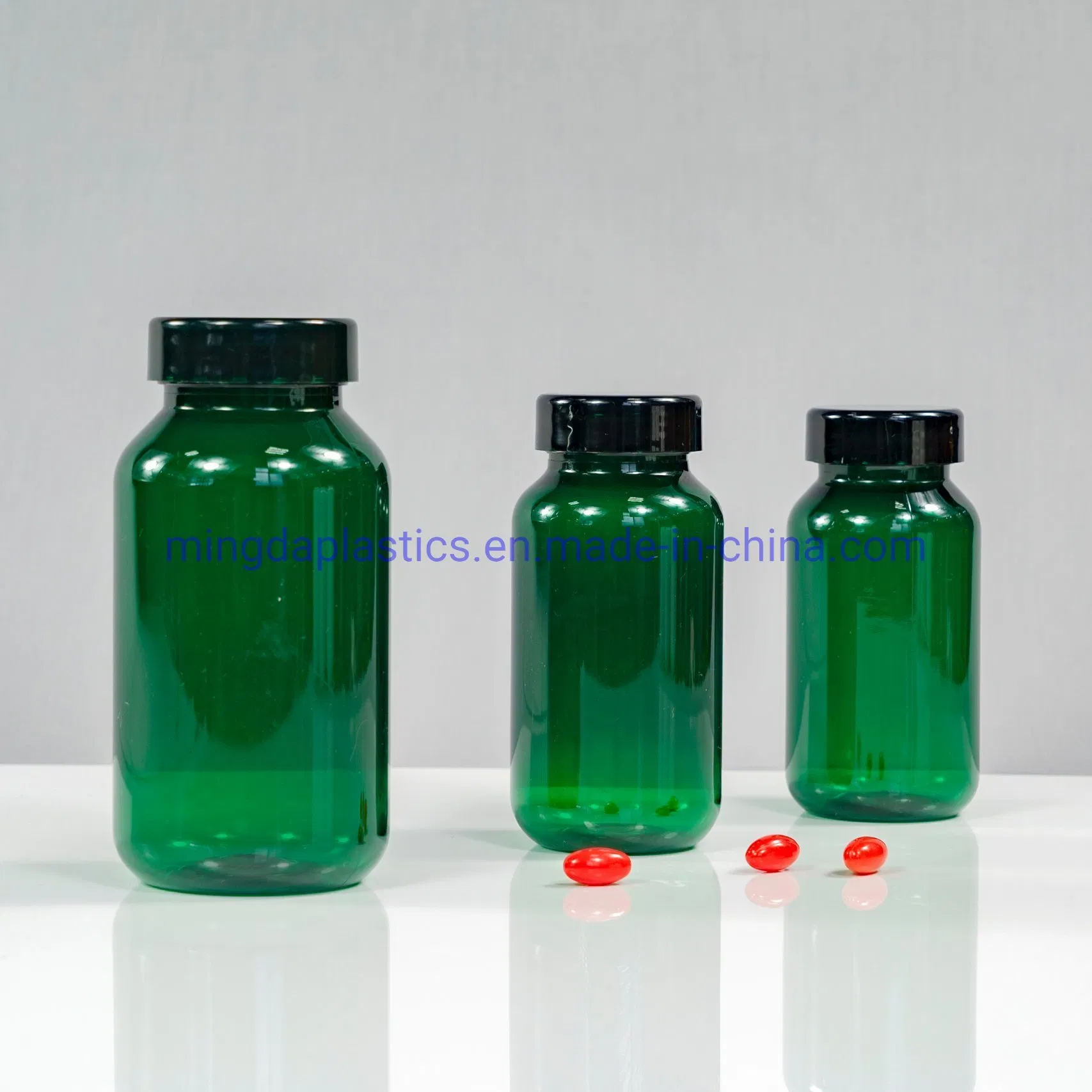 Pet 175ml Prescription Packaging/Food Grade Plastic Medicine Sloping Shoulder Bottle PCR Material
