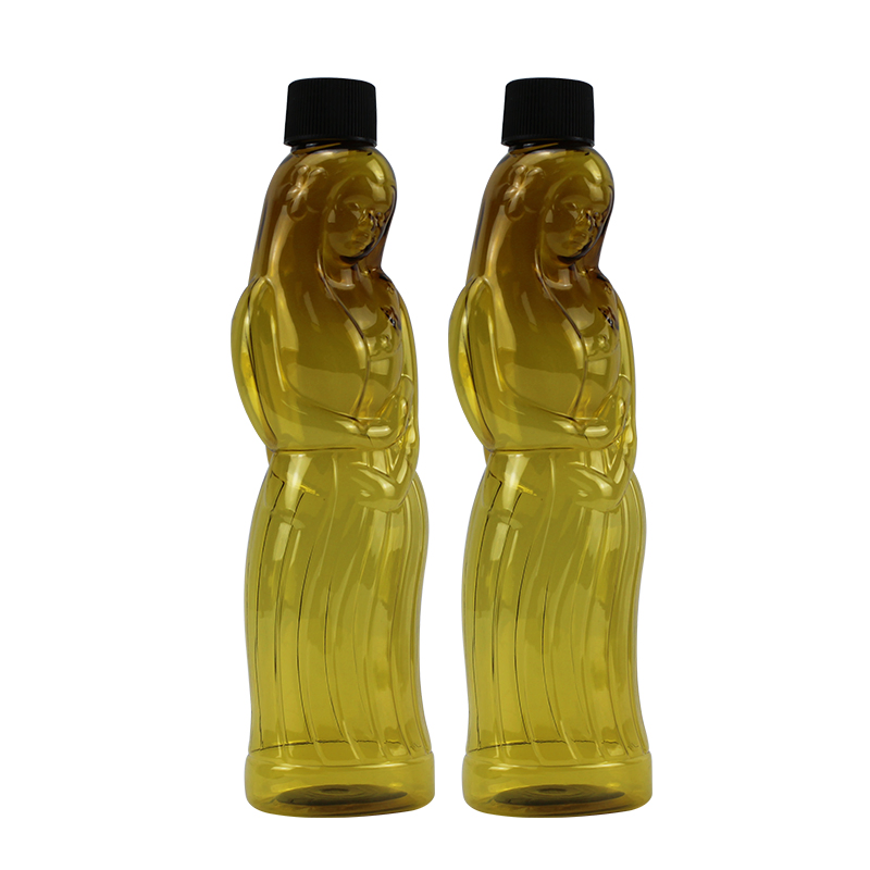 240ml Unique Body Shape for Juice Beverage Water Drink Cup Empty Disposable Clear Pet Plastic Bottles with Cap