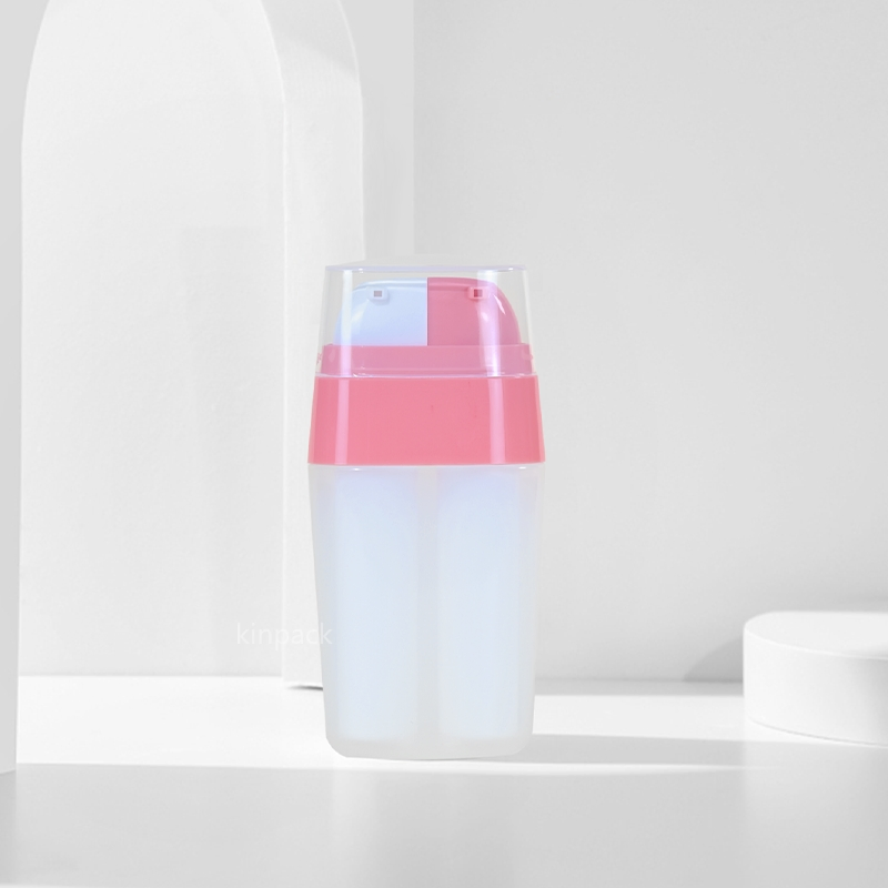 Empty Cosmetic Two Heads PP Plastic Dual Chamber Refill Airless Vacuum Serum Pump Lotion Bottle