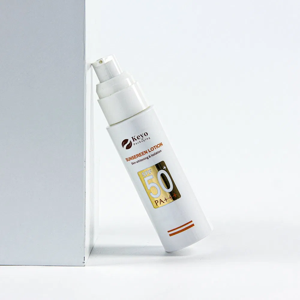 50ml 60ml 80ml Cosmetic Packaging Pet Round Plastic SPF Cream Lotion Serum Bottle Empty Spray Pump Plastic Bottles