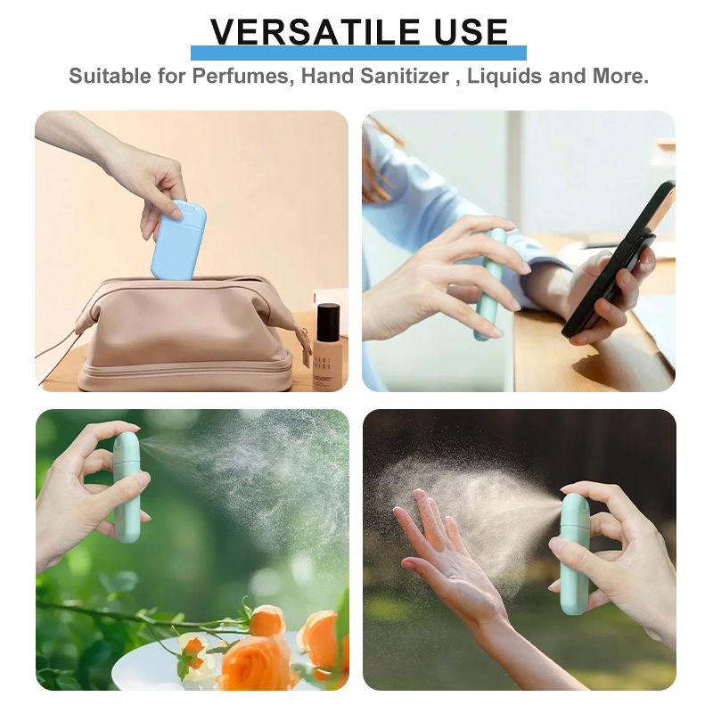 Free Sample 20/30ml Plastic U Shape Credit Card Empty Perfume Spray Bottles