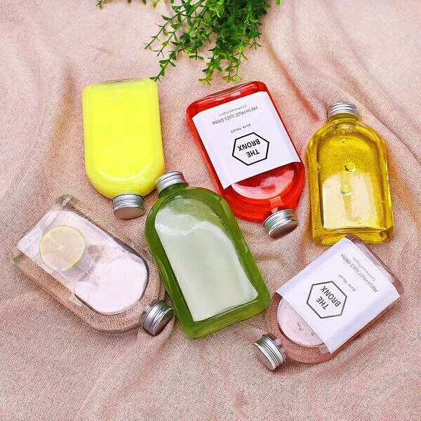 100ml 300ml Flat Flask Aluminum Cap Beverage Wine Ice Cold Brew Coffee Drinking Packaging Glass Bottle