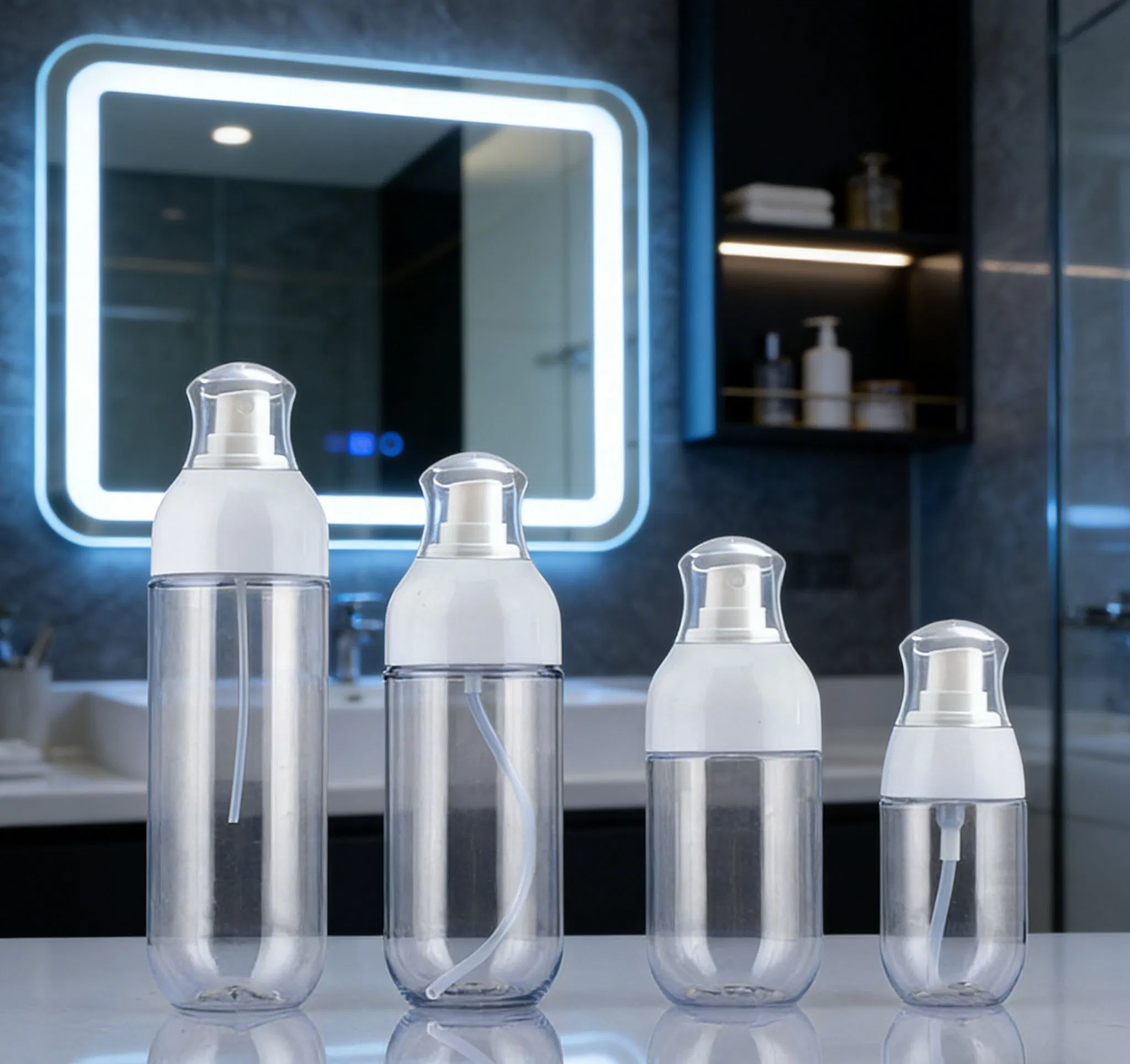 Plastic Cosmetic Packaging 30/50/100/120/150/180ml Leak-Proof Container Fine Mist Spray Bottle