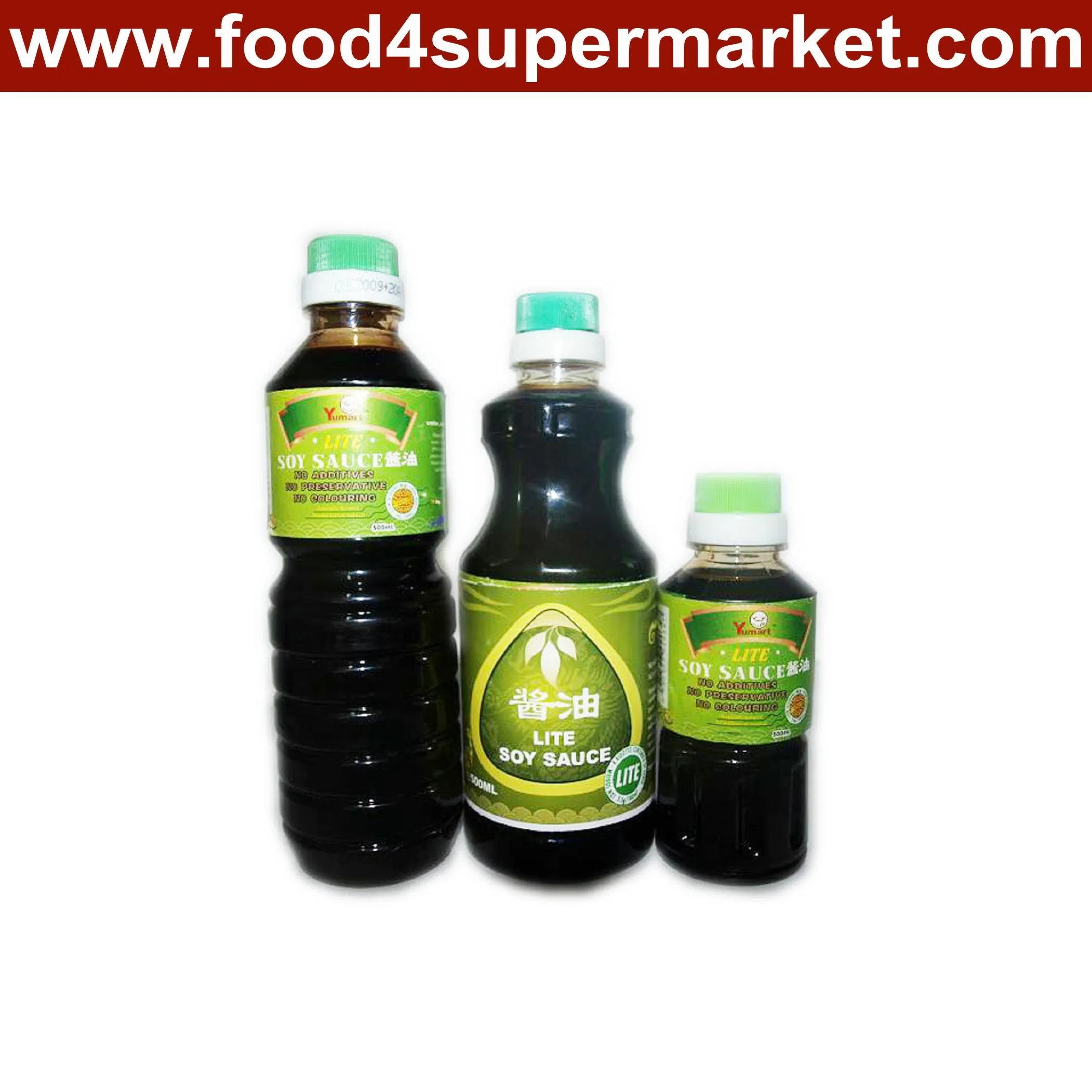 Light Soy Sauce and Pure Soy Sauce in Plastic for Sushi